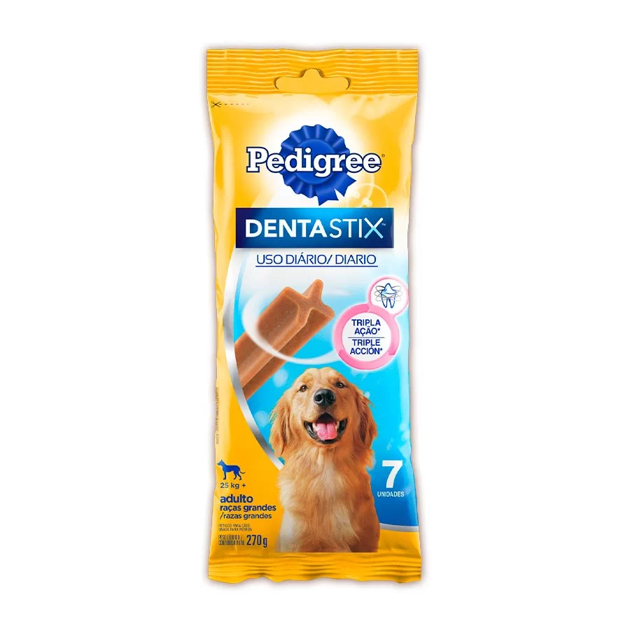 Petisco Pedigree Dentastix Cuidado Oral Para Cães Adultos Raças Grandes 7 Sticks