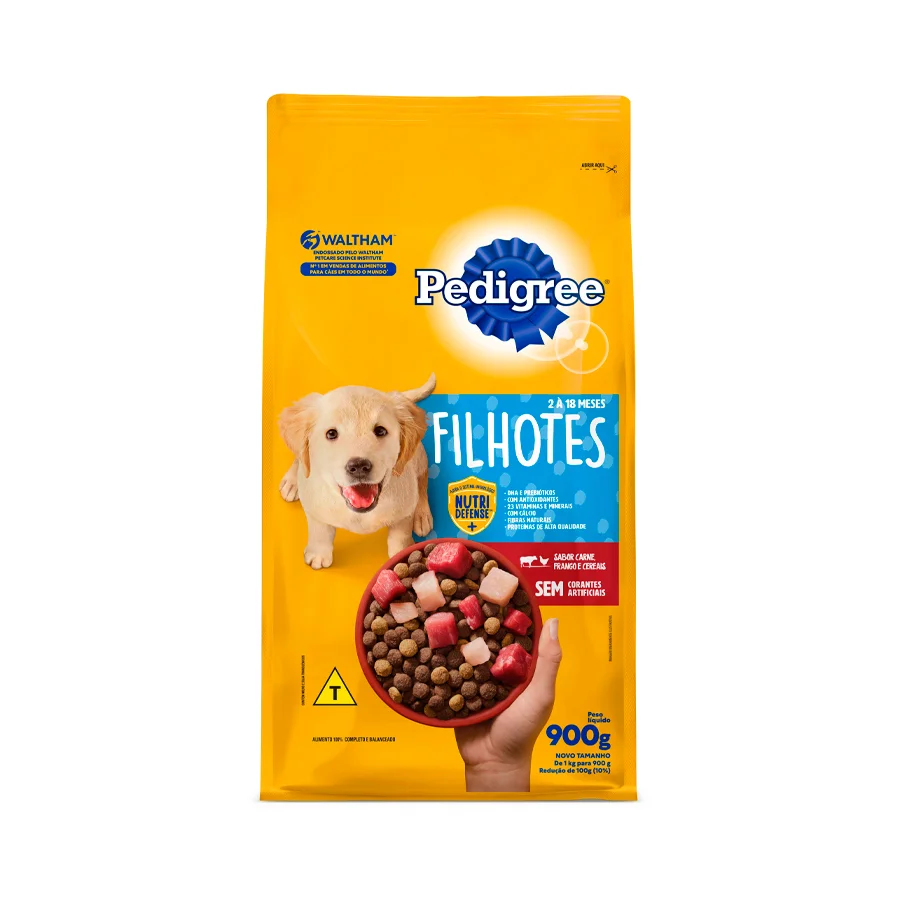 Ração Pedigree Para Cães Filhotes Raças Médias e Grandes 900 g