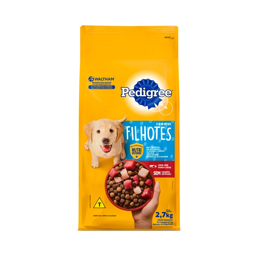 Ração Pedigree Para Cães Filhotes Raças Médias e Grandes 2,7 kg