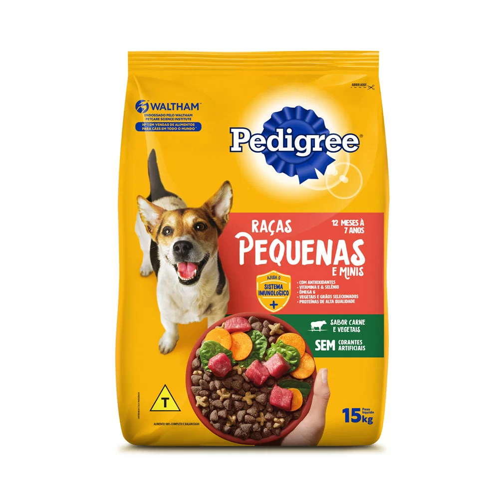 Ração Pedigree Para Cães Adultos Raças Pequenas 15 kg