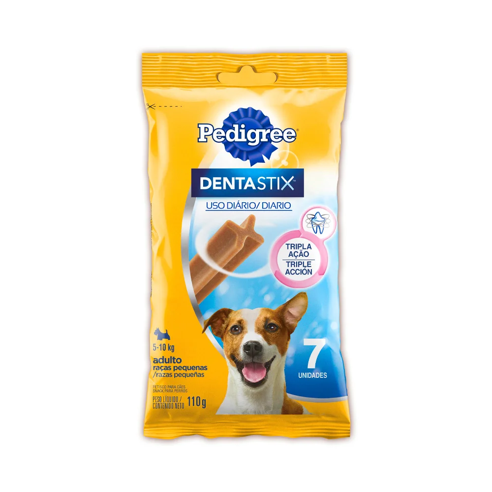 Petisco Pedigree Dentastix Cuidado Oral Para Cães Adultos Raças Pequenas 7 Sticks