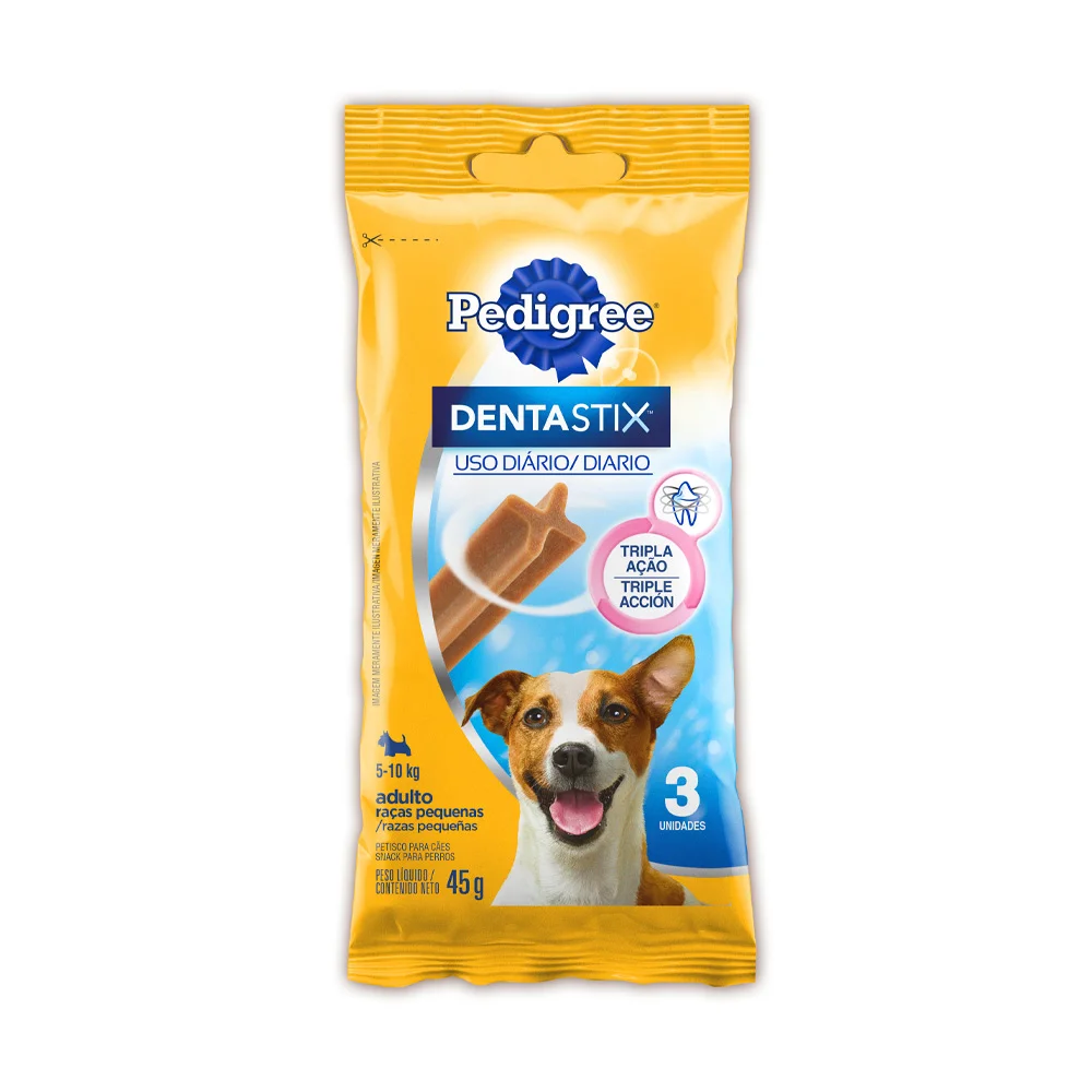 Petisco Pedigree Dentastix Cuidado Oral Para Cães Adultos Raças Pequenas 3 Sticks