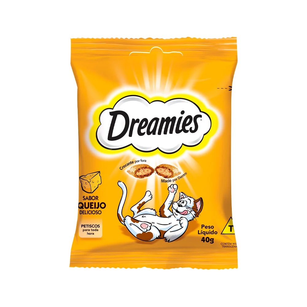 Petisco Dreamies Queijo Para Gatos Adultos 40 g