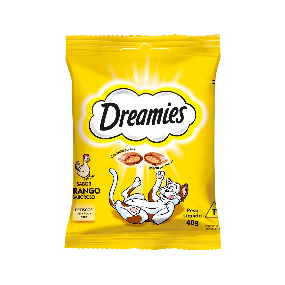 Petisco Dreamies Frango Para Gatos Adultos 40 g