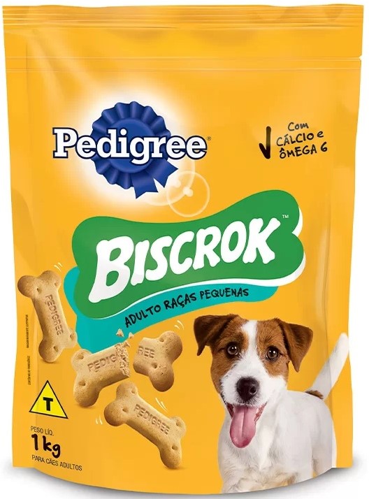 Biscoito Pedigree Biscrok Para Cães Adultos Raças Pequenas 1 kg