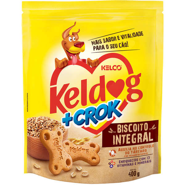 Keldog Biscoito +Crock Integral 400gr