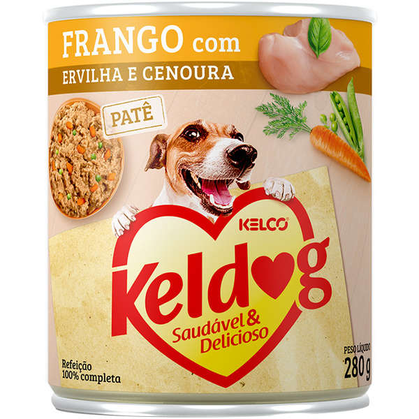 Keldog Lata Frango, Ervilha e Cenoura 280gr