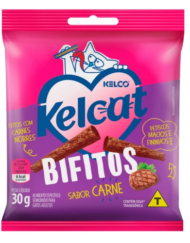 Kelcat Biftos Carne 30gr