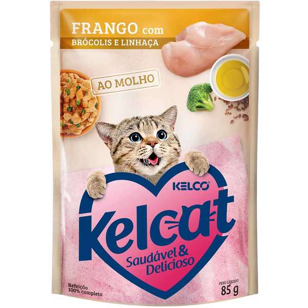 Kelcat Sachê Frango, Brócolis e Linhaça 85gr