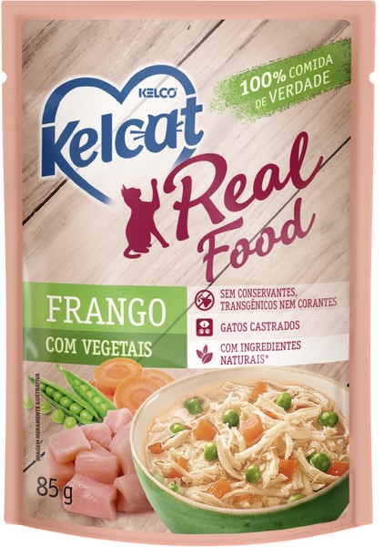 Kelcat Real Food Atum Com Kani 85gr