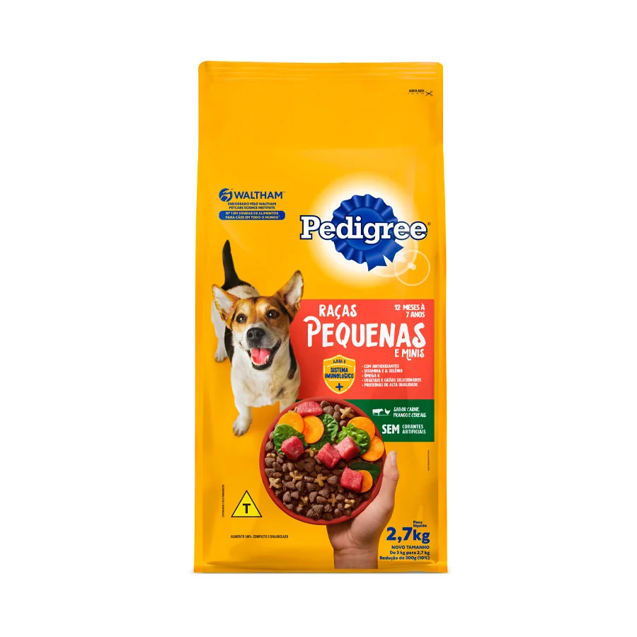 Ração Pedigree Para Cães Adultos Raças Pequenas 2,7 kg