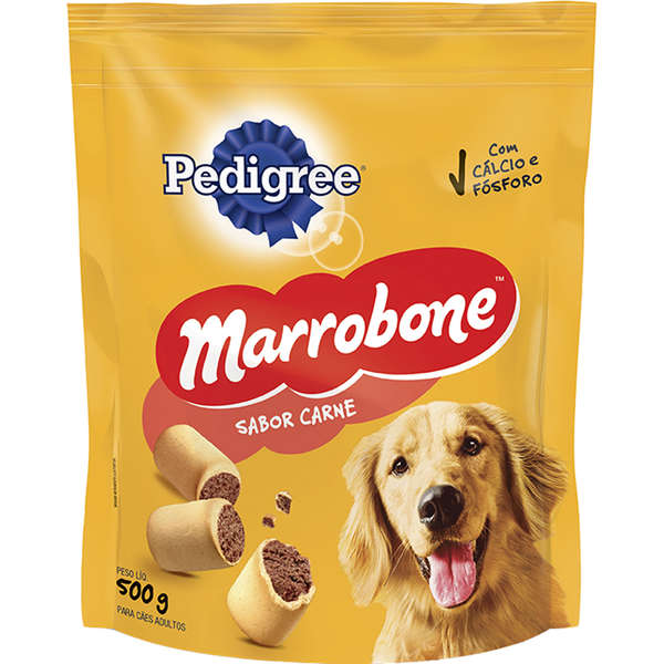 Biscoito Pedigree Marrobone Carne Para Cães Adultos 500g