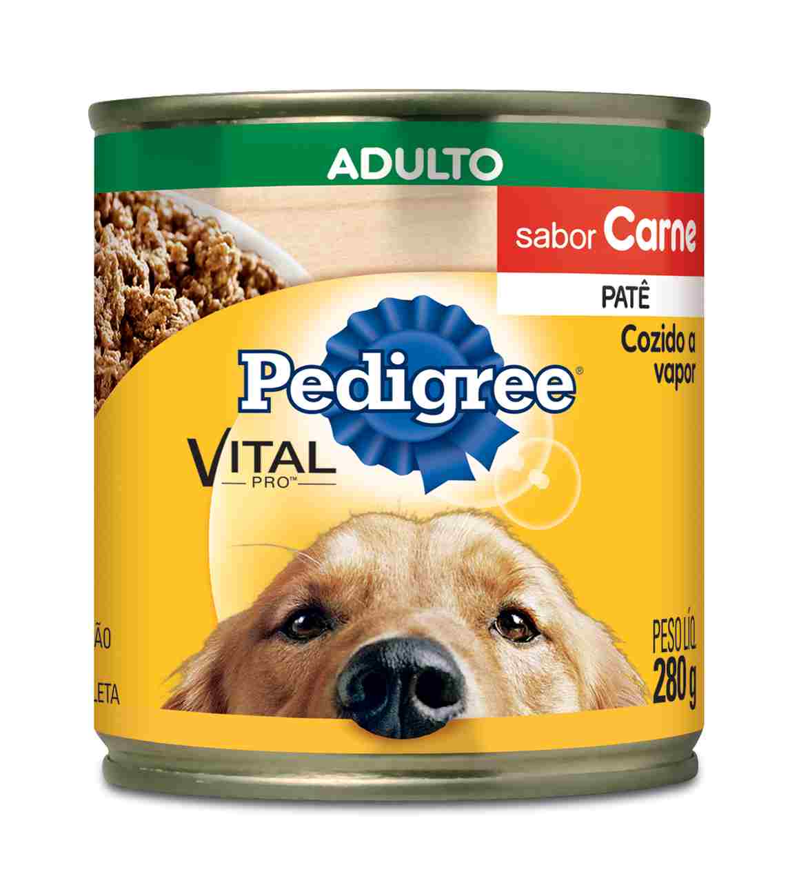 Ração Úmida Pedigree Lata Patê de Carne para Cães Adultos 280 g