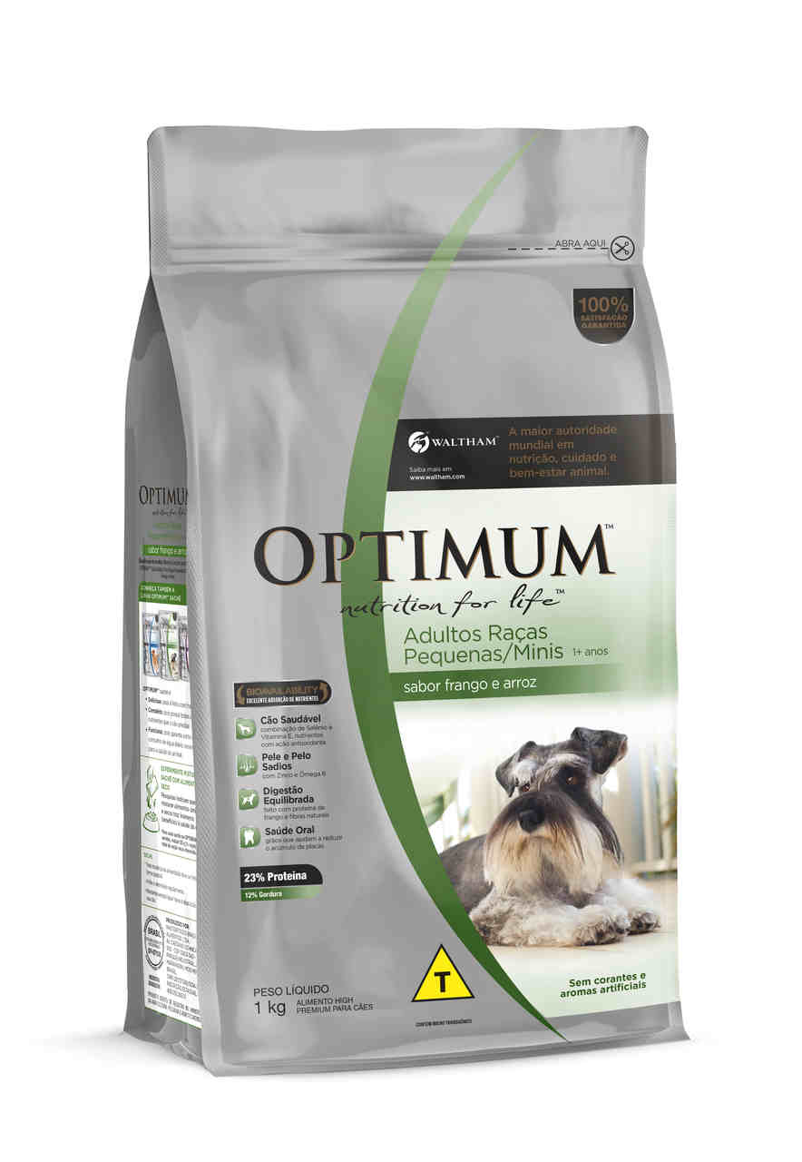 Ração Optimum para Cães Adultos de Raças Pequenas e Minis Frango e Arroz 1 kg