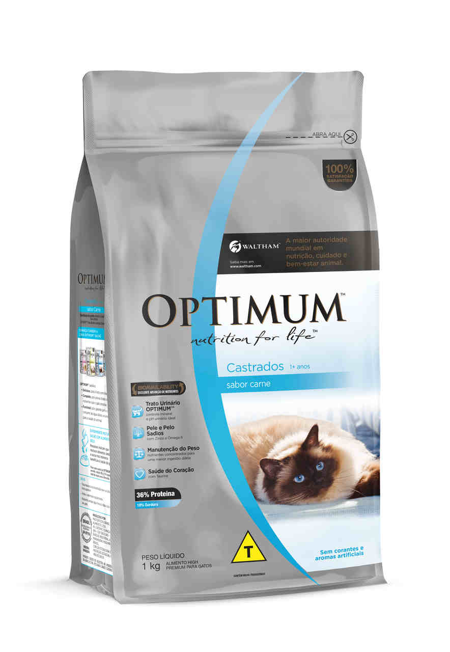 Optimum Gatos Adultos Castrados 1 kg